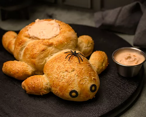 Pan araña con dip picante